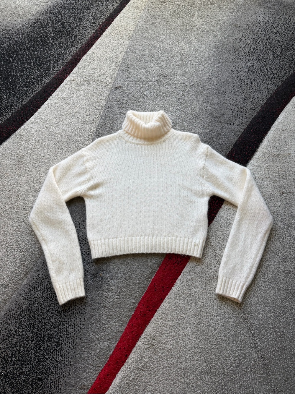 Sunday Best Aritzia Cream Merino Wool Turtle Neck Sweater